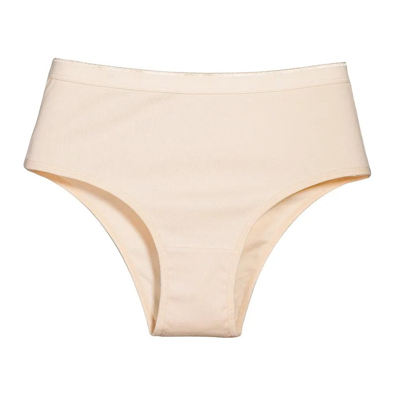 CowLost | product_id-3pcs-women-high-waist-cotton-stretch-briefs-solid-colors-s-l |8