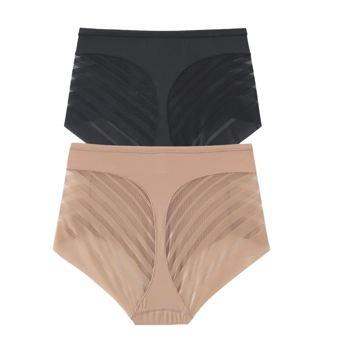 CowLost | product_id-2pcs-womens-mid-waist-ice-silk-tummy-control-butt-lifter-shaping-briefs-m-3xl |14