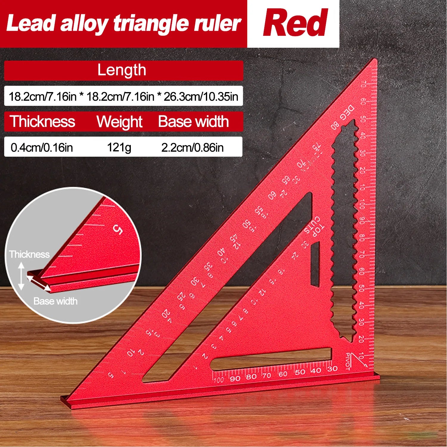 CowLost | product_id-aluminum-alloy-triangle-gauge-ruler-high-precision-woodworking-measuring-tool-metric-imperial |9