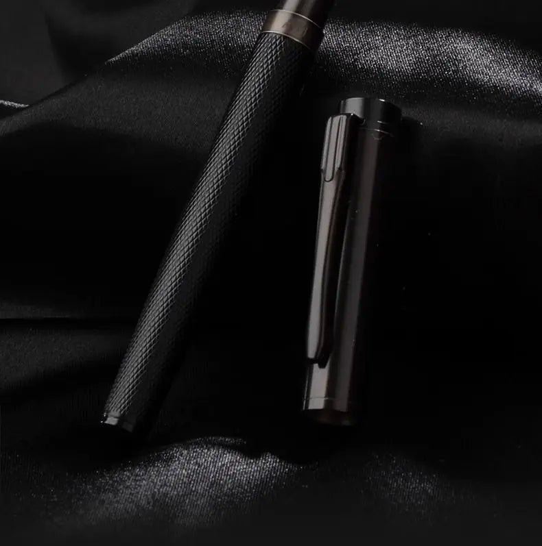 CowLost | product_id-hero-metal-fountain-pen-ef-f-nib-black-silver-tree-texture-writing-ink-pen-gift |6