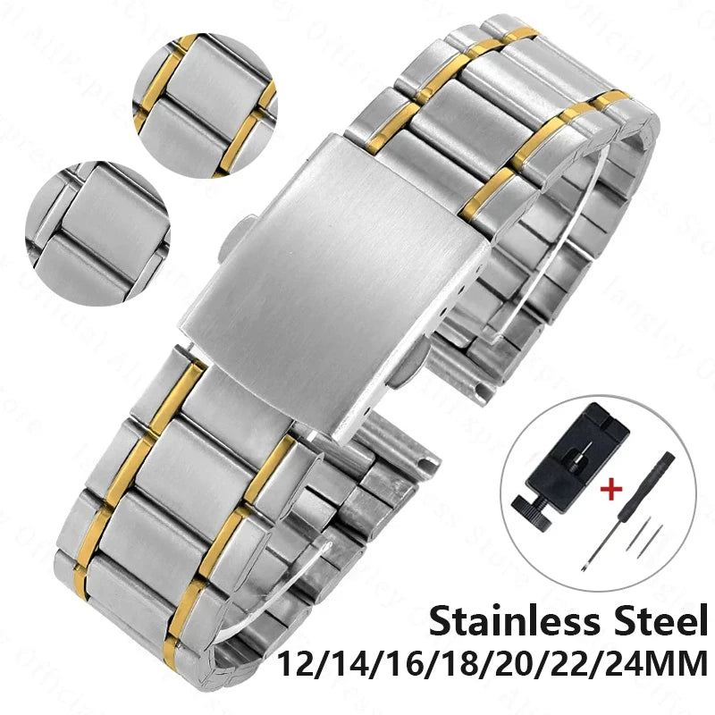 CowLost | product_id-universal-stainless-steel-flat-end-watchband-for-seiko-and-rolex-watches |7