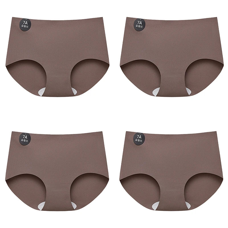 CowLost | product_id-falllsweet-4pcs-womens-seamless-ice-silk-soft-thin-briefs |18
