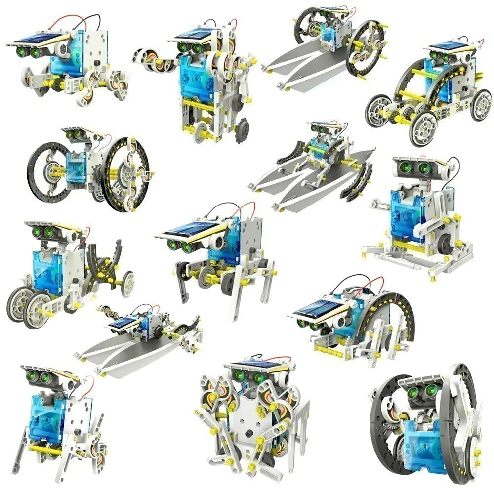 13-in-1 Solar Powered Robot Science Kit DIY Educational Building Blocks Toy for Kids