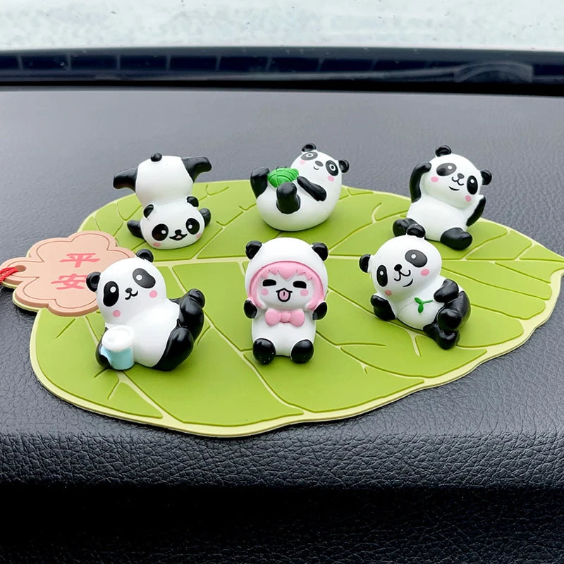 CowLost | product_id-6-8pcs-mini-giant-panda-car-dashboard-ornaments-navigator-screen-decoration-toy-gift-set |2