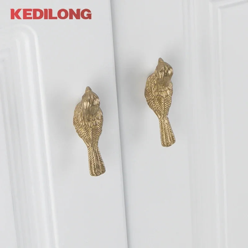 CowLost | kedlo-solid-brass-european-luxury-bird-drawer-knob-furniture |3