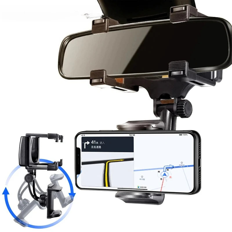 CowLost | mobile-phone-car-mounts-product_id-rearview-mirror-phone-holder-car-mount-stable-rotating-smartphone-bracket |2