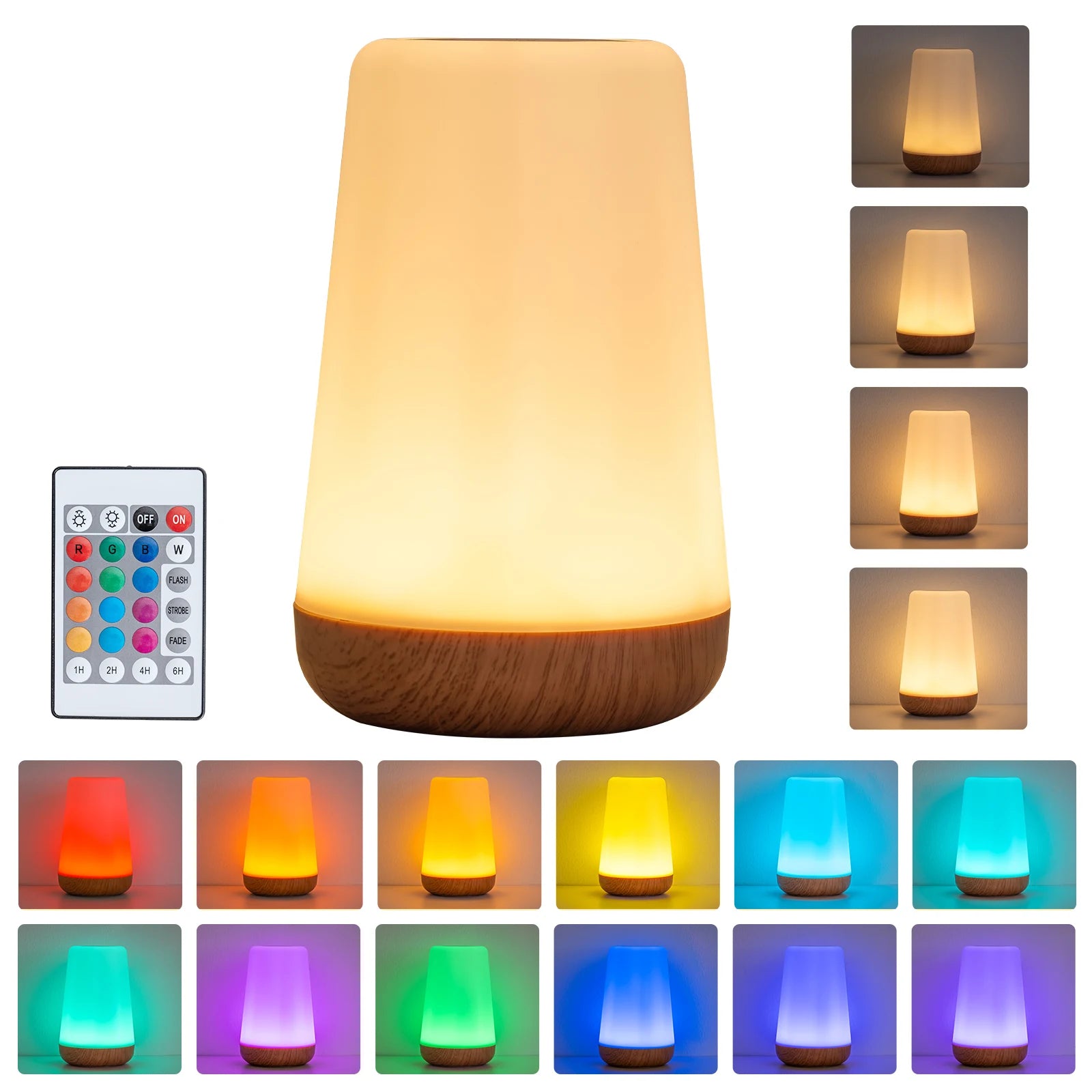 CowLost | usb-touch-control-led-night-light-13-colors-changing-dimmable-bedside-table-lamp-with-remote-for-bedroom-camping-reading-decor-1 |17