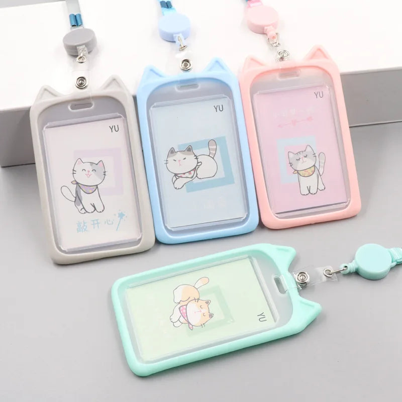 CowLost | uncategorized-cute-cartoon-cat-card-holder-with-retractable-reel-for-bank-id-bus-cards |7