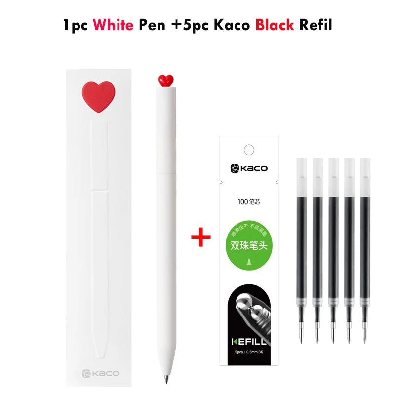 CowLost | product_id-kaco-first-cute-love-0-5mm-black-ink-gel-pen-set-rotating-ballpoint-for-valentines-day-gift |18