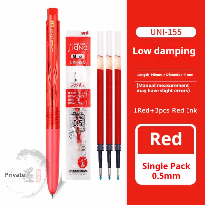 CowLost | product_id-mitsubishi-uni-signo-umn155-gel-pen-0-38-0-5mm-black-red-blue-quick-dry-smooth-low-friction |64