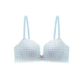 CowLost | product_id-retro-plaid-seamless-push-up-bra-with-adjustable-straps-for-small-breasts-red |5