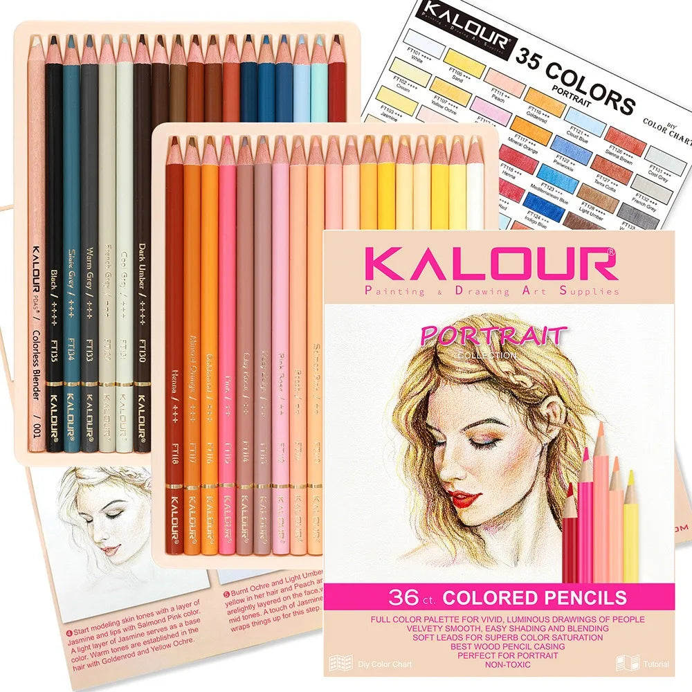 CowLost | product_id-kalour-35pcs-skin-tone-oil-based-wood-pencils-for-painting |1