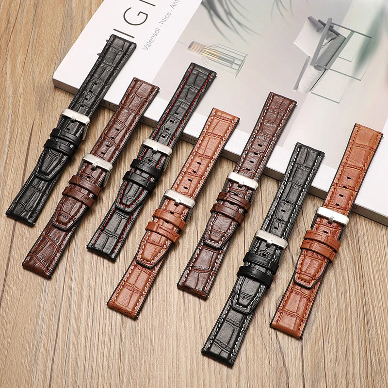 CowLost | product_id-waterproof-leather-watch-strap-for-rolex-seiko-with-slub-litchi-smooth-patterns |11