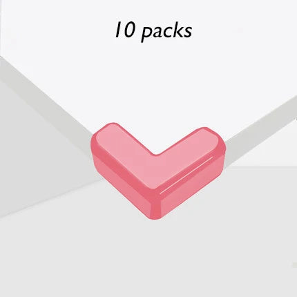 10pcs/lot Rubber Transparent L Shape Baby Safety Silicone Corner Protector