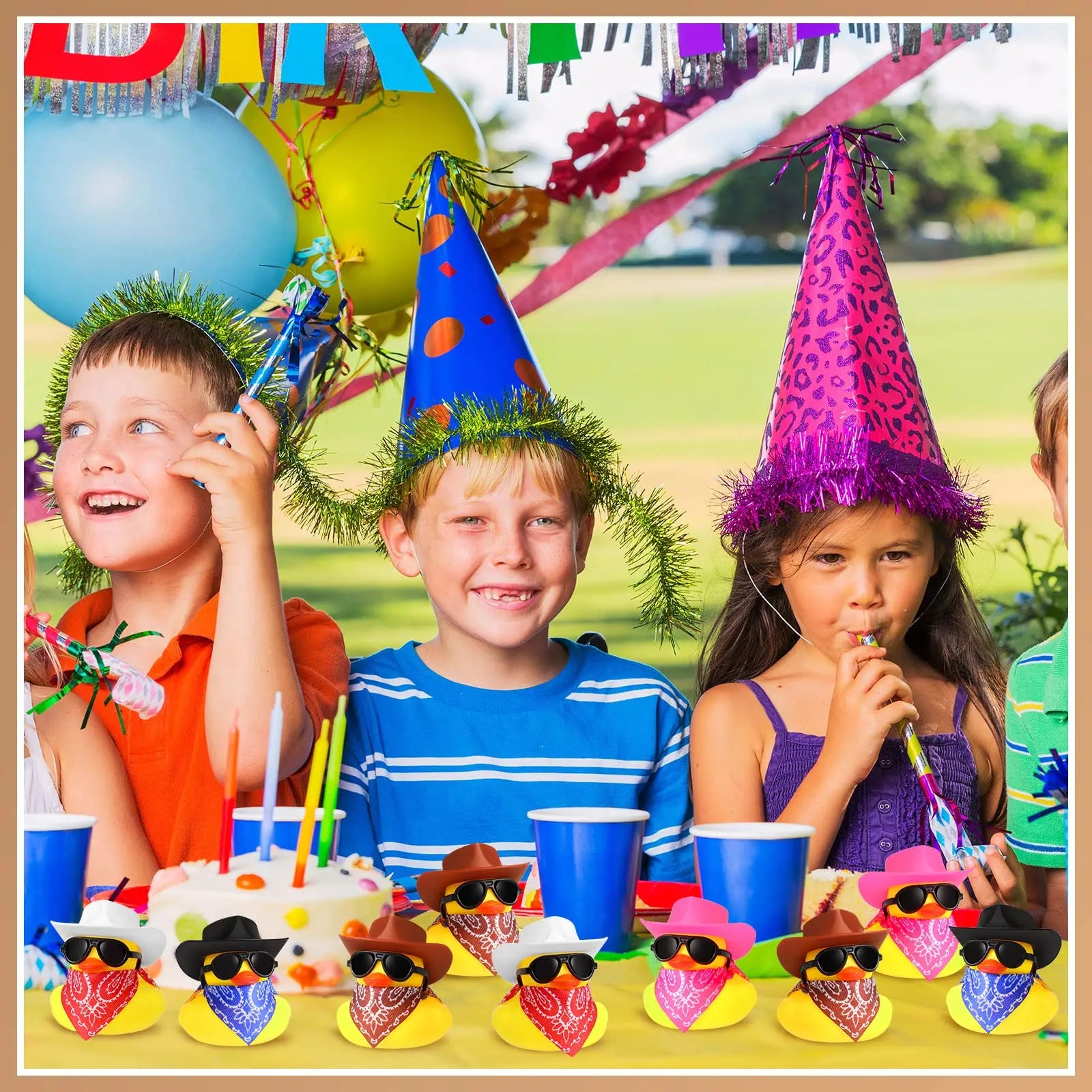 CowLost | product_id-6-pack-cowboy-rubber-ducks-with-hat-and-scarf-mini-party-favor-toys-for-shower-and-birthday |6