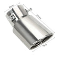 CowLost | product_id-universal-stainless-steel-round-car-exhaust-tail-muffler-1pcs |6