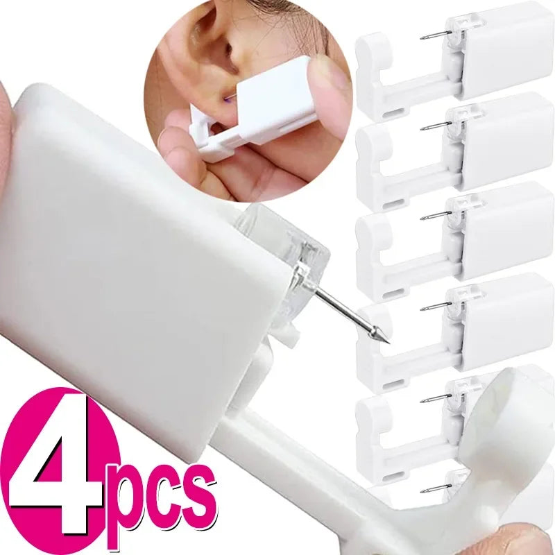 1/4Pcs Disposable Sterile Painless Ear Piercing Tools Set Safe Without Inflammation