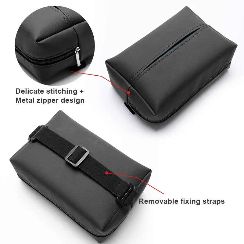 CowLost | paper-towel-holders-product_id-nappa-leather-car-tissue-box-holder-hanging-on-sun-visor-or-seat-back-organizer |5