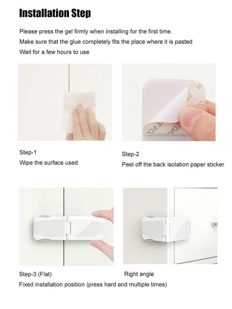 CowLost | white-drawer-lock-baby-safety-protection-double-use |15