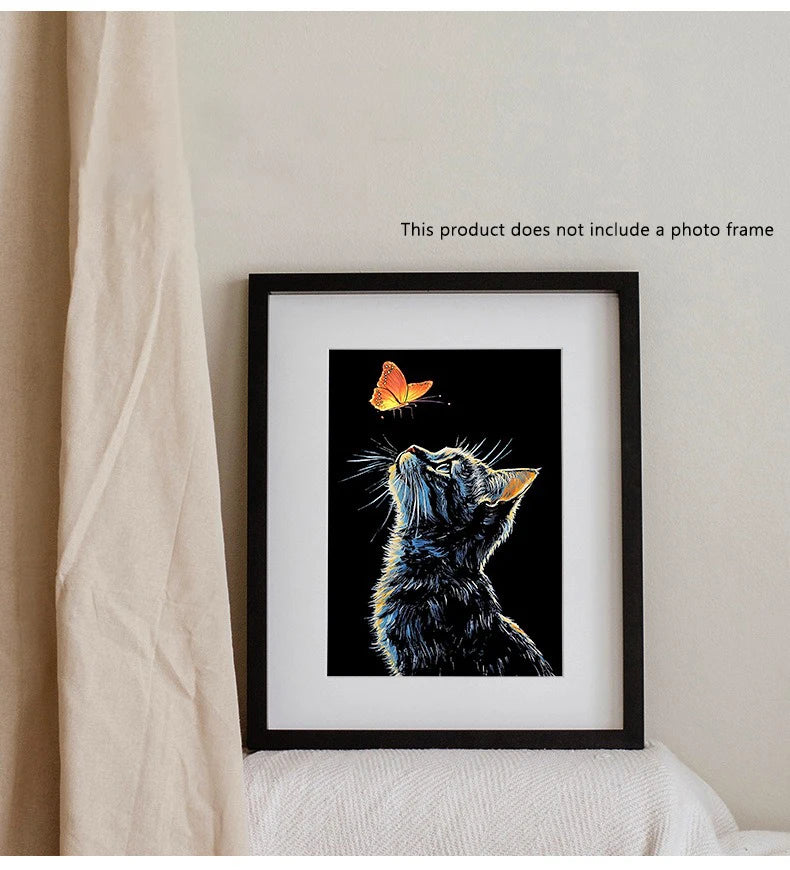 CowLost | product_id-4-pcs-a5-noctilucent-diy-scratch-painting-set-castle-landscape-animal-night-scenes |9
