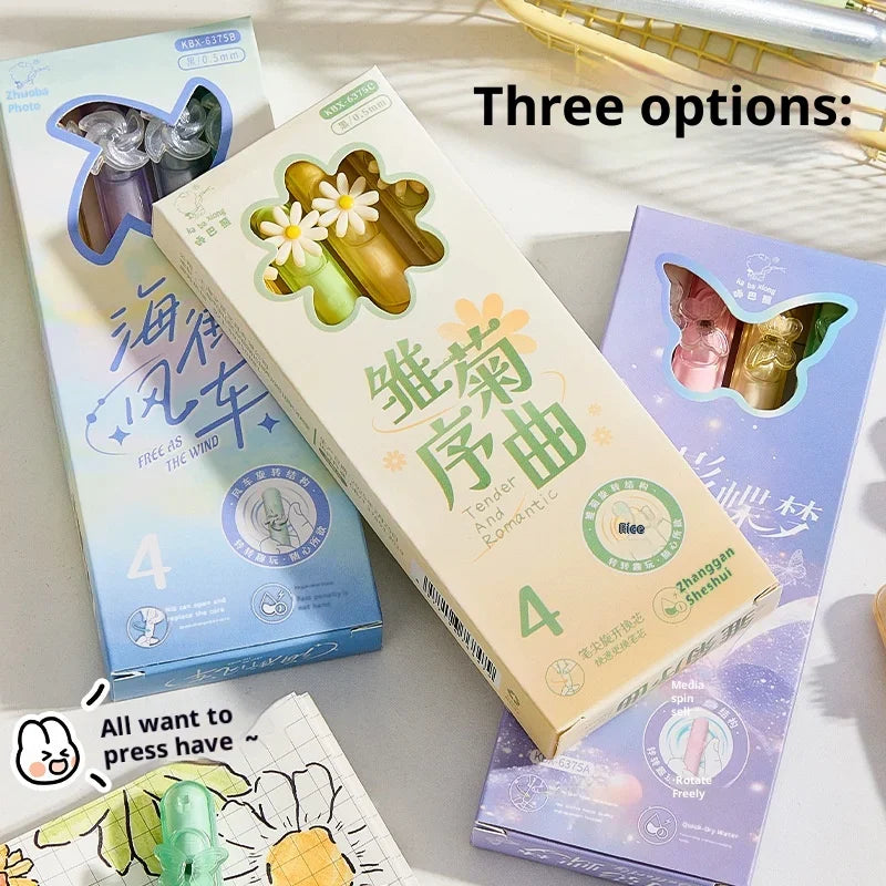 CowLost | product_id-4-pack-kawaii-retractable-gel-pens-0-5mm-fast-drying-spinning-twist-pen-for-school-journaling |3