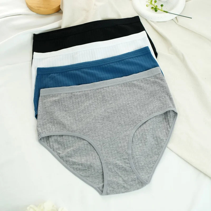 CowLost | product_id-2-pack-women-s-plus-size-high-waist-cotton-briefs-m-xxl-breathable-panties |1