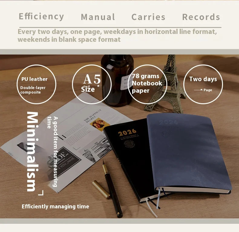 CowLost | product_id-kinbor-2026-a5-pu-leather-planner-one-day-per-page-time-blocking-scheduling-goals-tracking-notepad |8