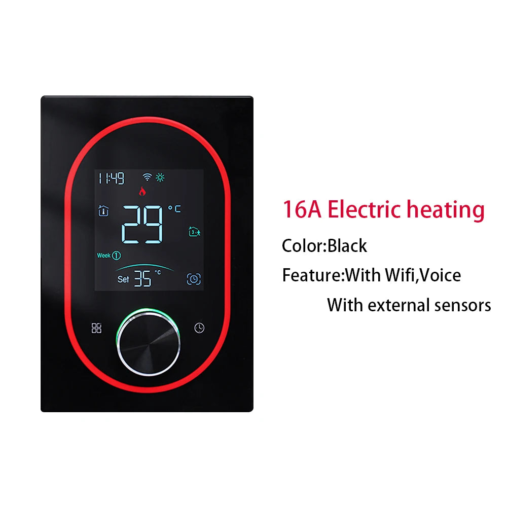 Smart WiFi Programmable Knob Thermostat for Electric Floor Heating & Gas Boiler