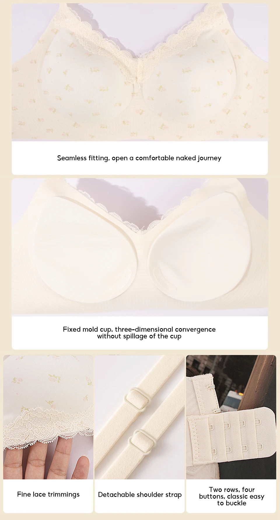 CowLost | product_id-fallsweet-wireless-push-up-floral-lace-bra-for-women |12