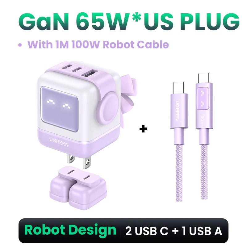 CowLost | ugreen-30w-65w-gan-charger-robot-design-pd3-0-fast-charger |25