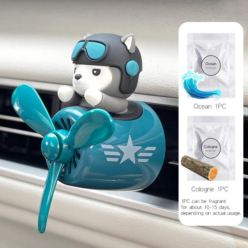 CowLost | product_id-rotating-pilot-bear-car-air-freshener-vent-clip-ocean-scent-diffuser |26
