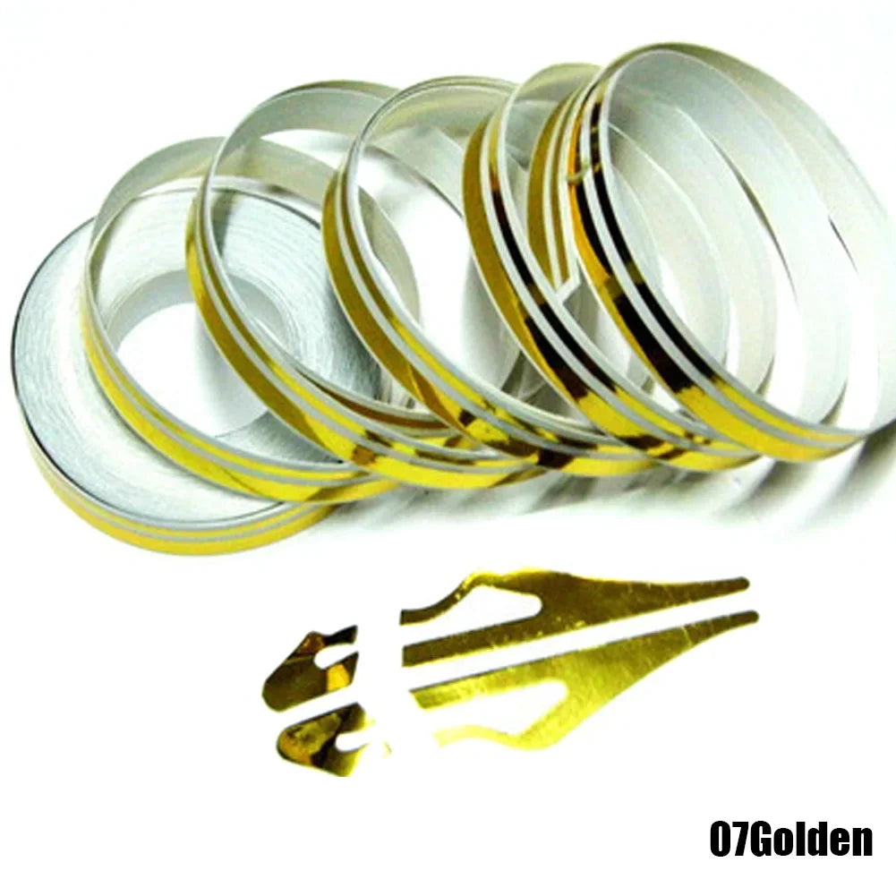 CowLost | 1pc-9-8m-1roll-car-waistline-body-decal-sticker-double-line-rubber-strip-fashion-personality-high-end-small-color-bar-auto-parts |20