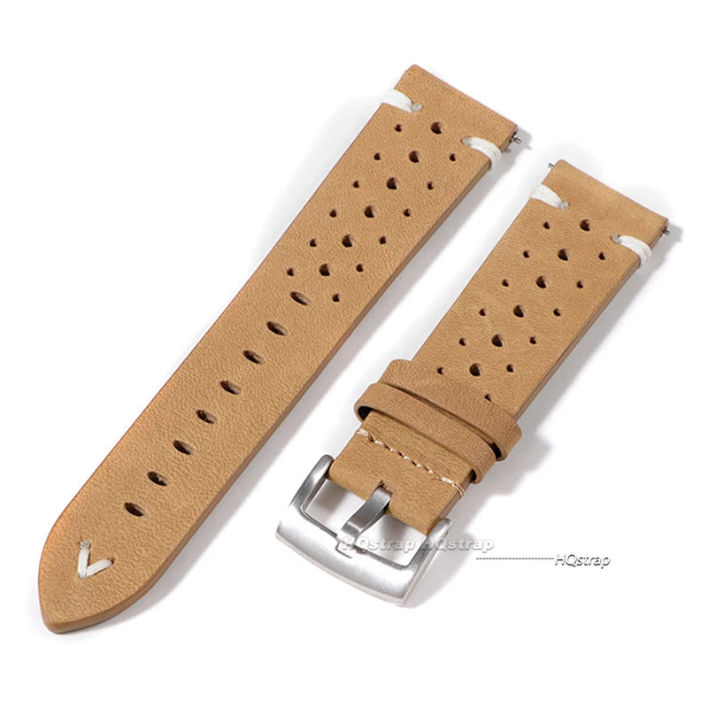 CowLost | product_id-breathable-genuine-cowhide-leather-quick-release-watch-strap-20mm-22mm-black-red-yellow-brown-unisex |12