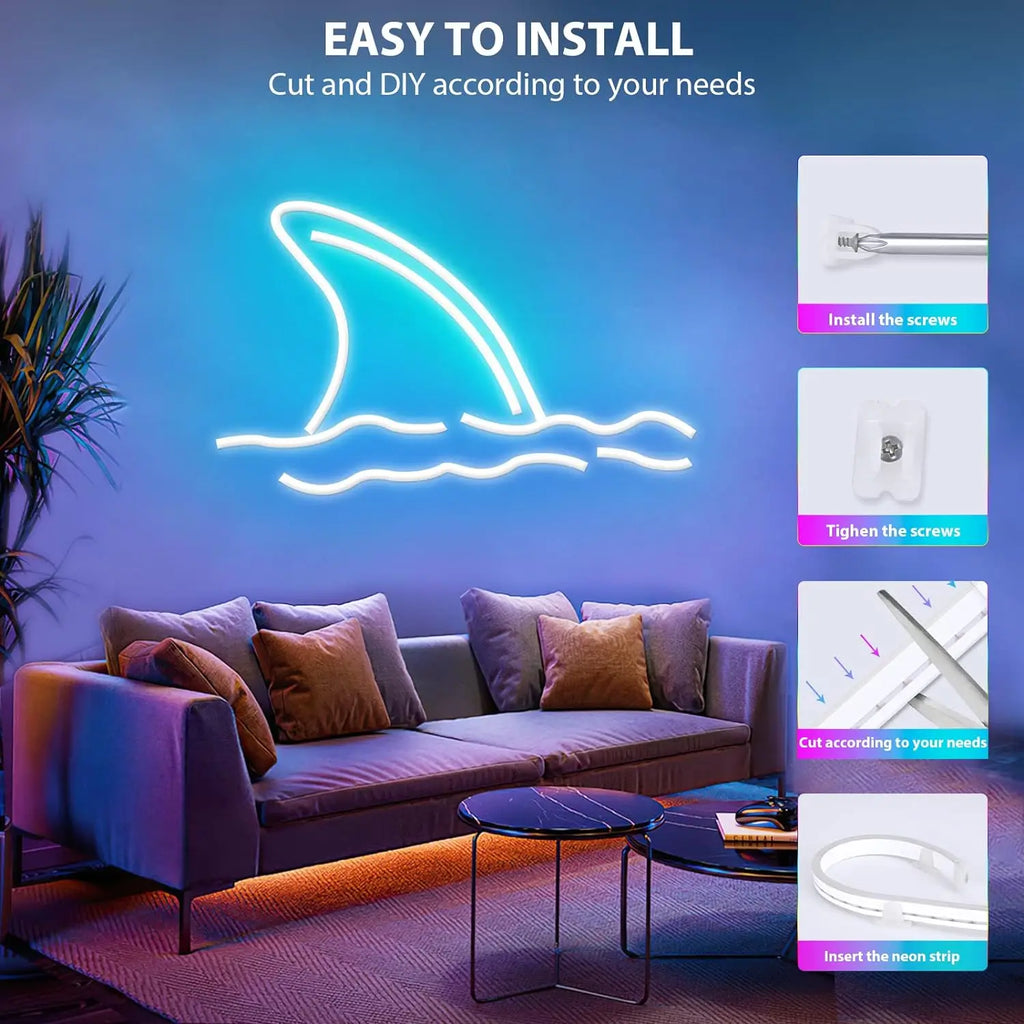 40M/30M RGB LED Neon Rope Lights, Music Sync, App & Remote Control, Waterproof Indoor Outdoor