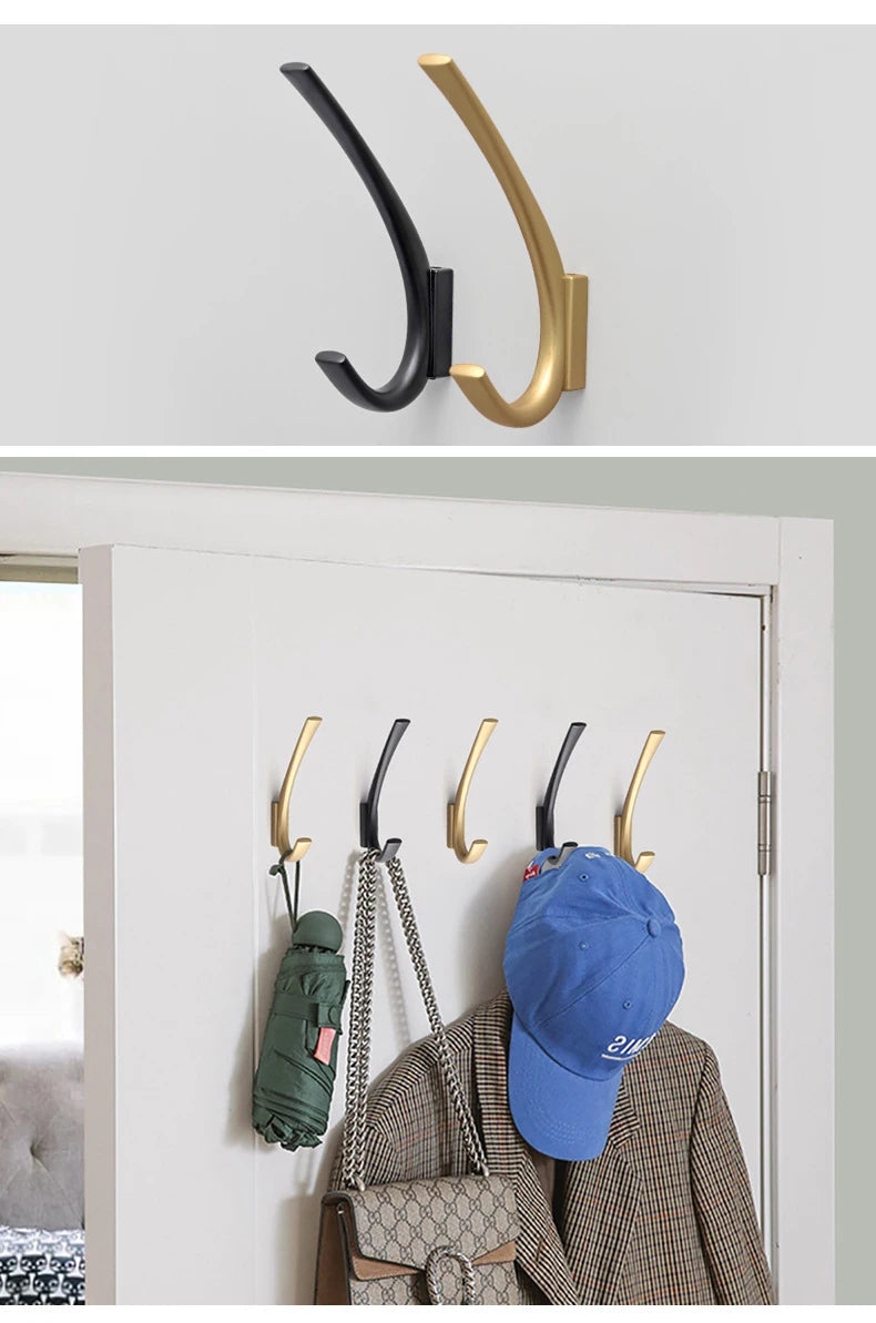 CowLost | modern-minimalist-zinc-alloy-black-clothes-hook-furniture |16