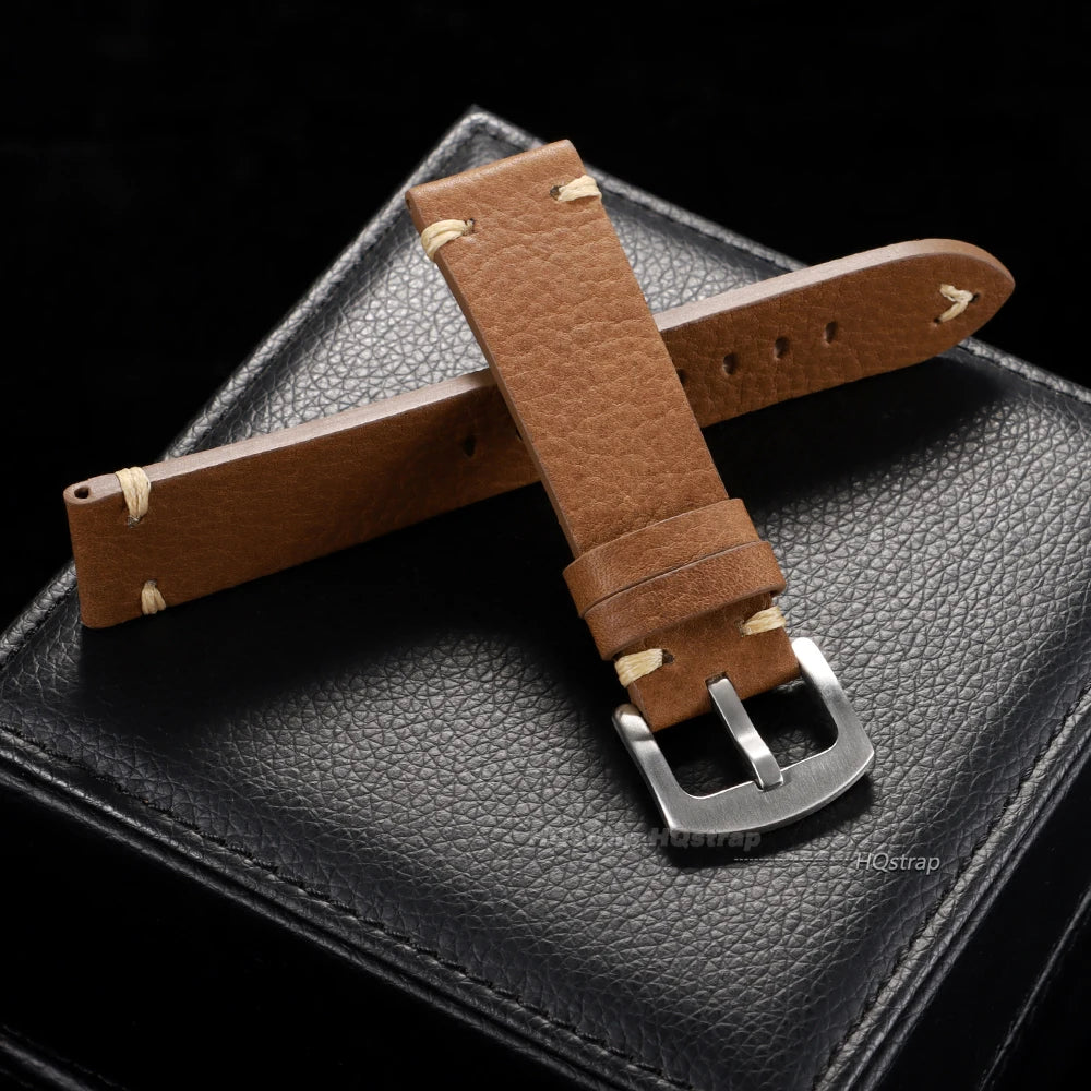 CowLost | product_id-handmade-vintage-cowhide-leather-watch-strap-18mm-20mm-22mm-black-brown-unisex-for-smartwatch |11