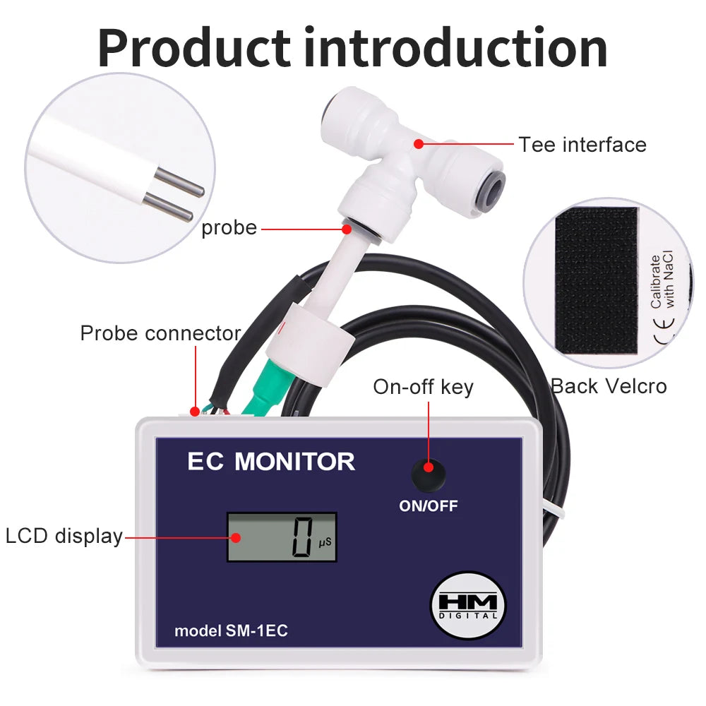 HM Digital Online Water Quality Tester LCD TDS/EC Meter PPM Detection for Pool Laboratory