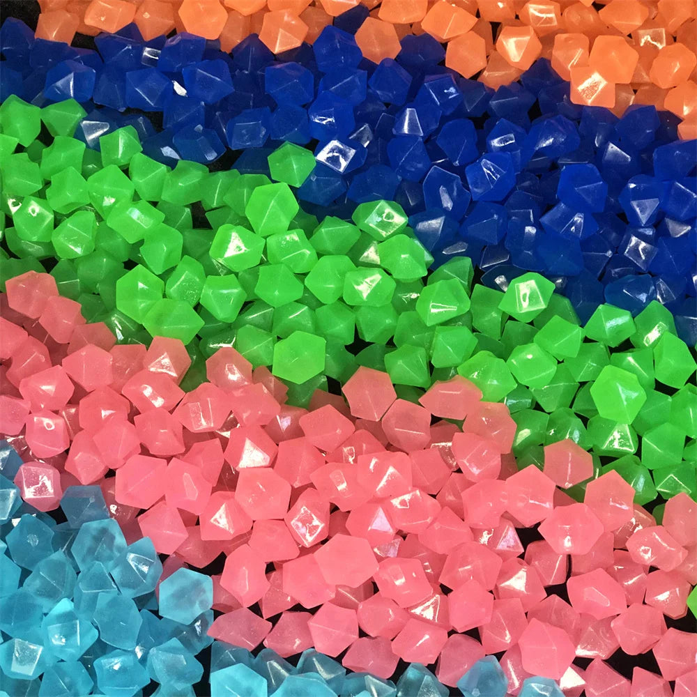 100pcs 14x11mm Dark Pebbles Glow Fish Garden Stone Aquarium Decoration