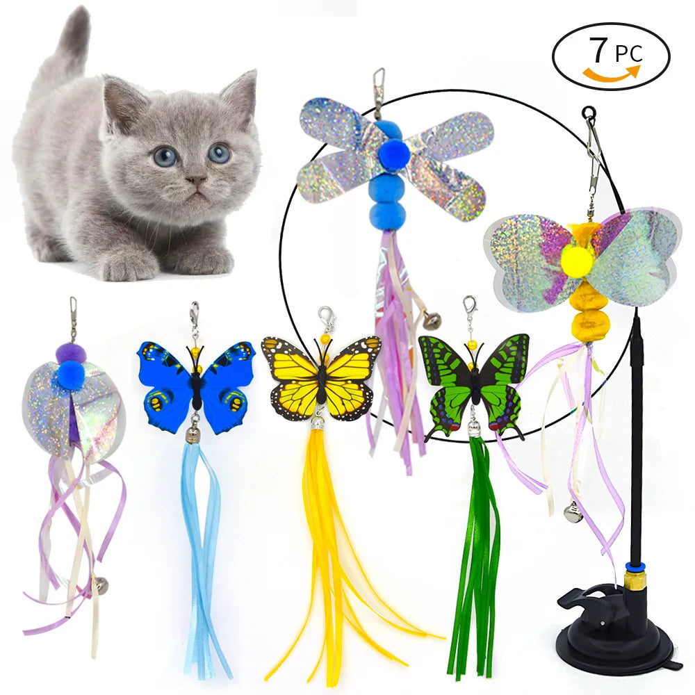 CowLost | cat-treats-handfree-interactive-cat-feather-wand-toy-with-suction-cup |3