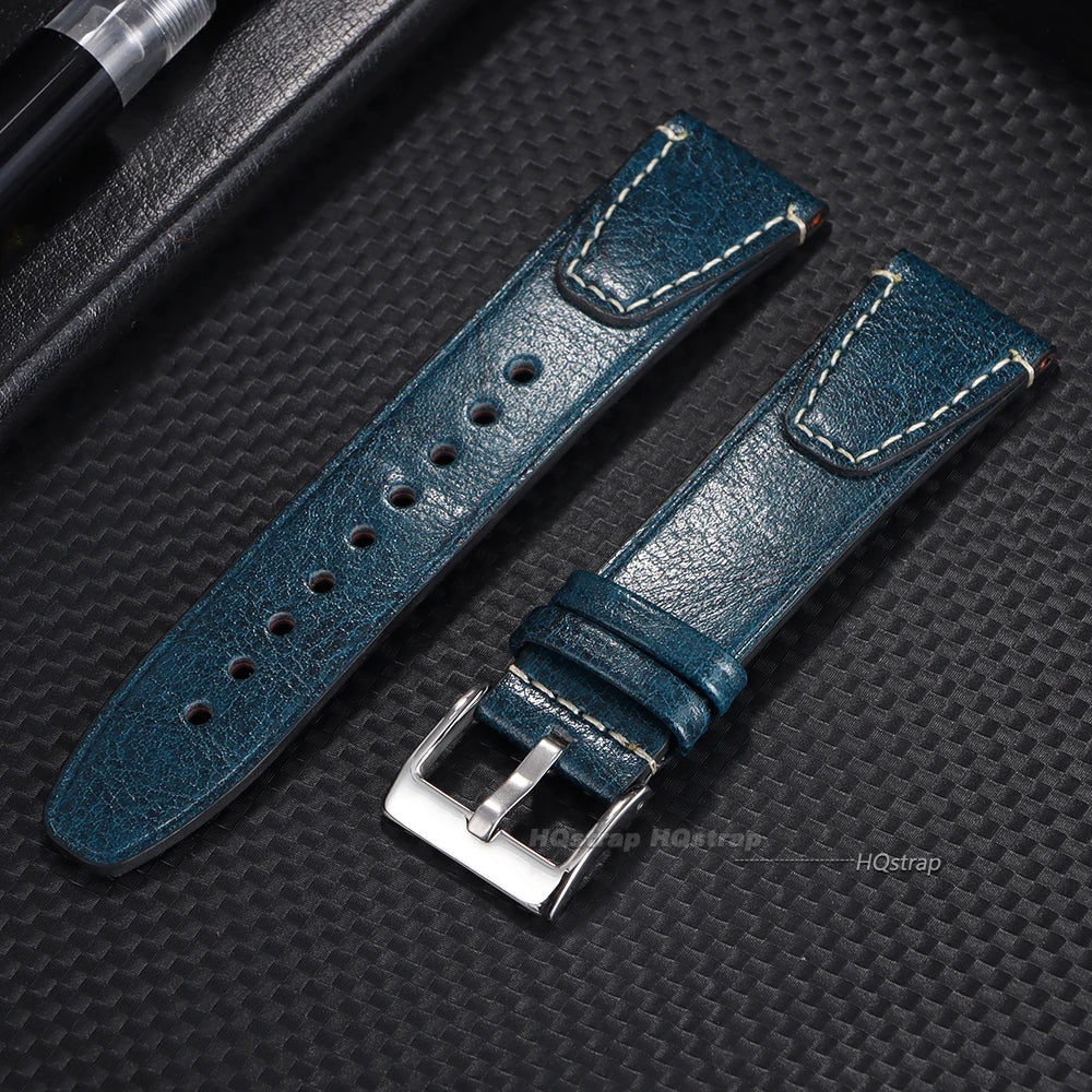 CowLost | product_id-vintage-oil-wax-cowhide-leather-watch-band-20mm-22mm-brown-stitching-for-seiko-samsung-universal |11