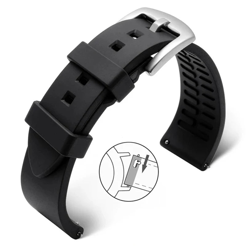 Silicone Watch Strap for Huawei Smartwatch & Rolex Water Ghost Waterproof Sports Wristband