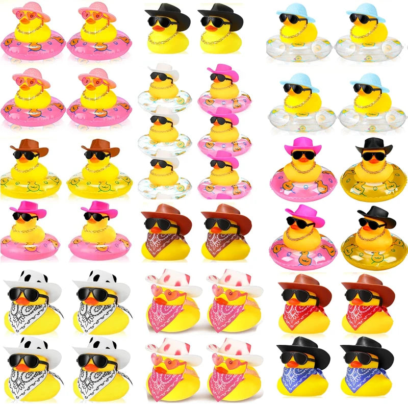 CowLost | product_id-6-pack-cowboy-rubber-ducks-with-hat-and-scarf-mini-party-favor-toys-for-shower-and-birthday |1