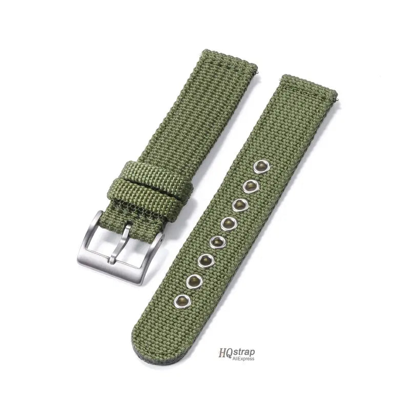 18mm 20mm 22mm Nylon Canvas Quick Release Strap for Samsung Galaxy Watch 4 5 3 Huawei