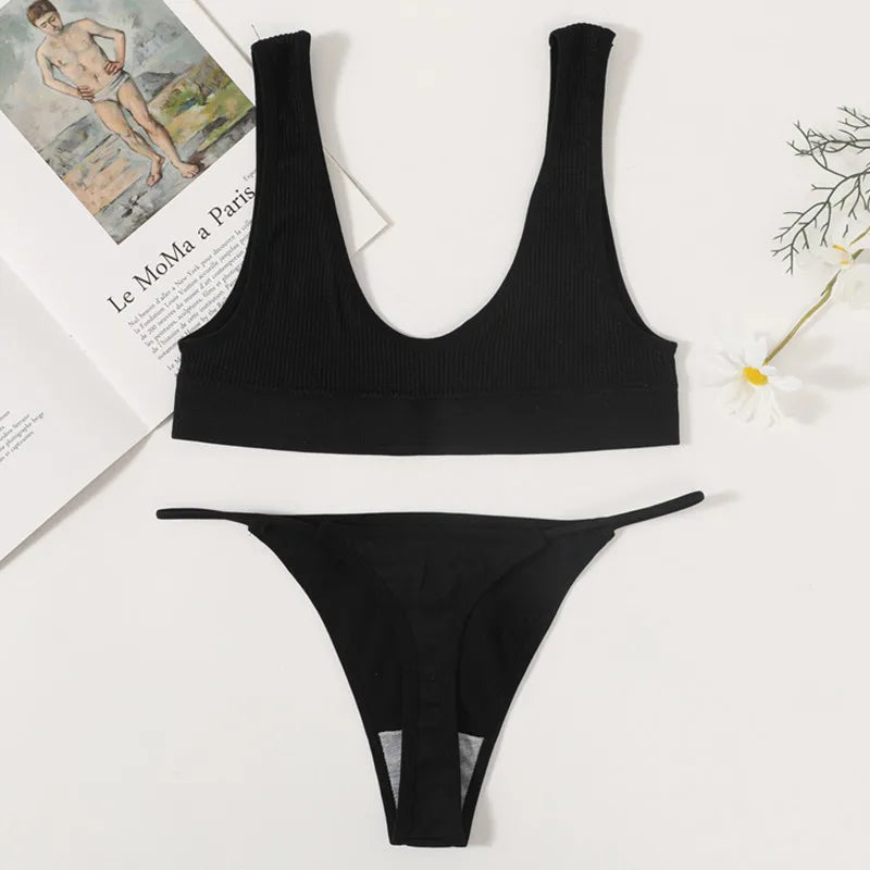 CowLost | product_id-women-seamless-u-neck-push-up-bra-low-waist-brazilian-thong-set |24