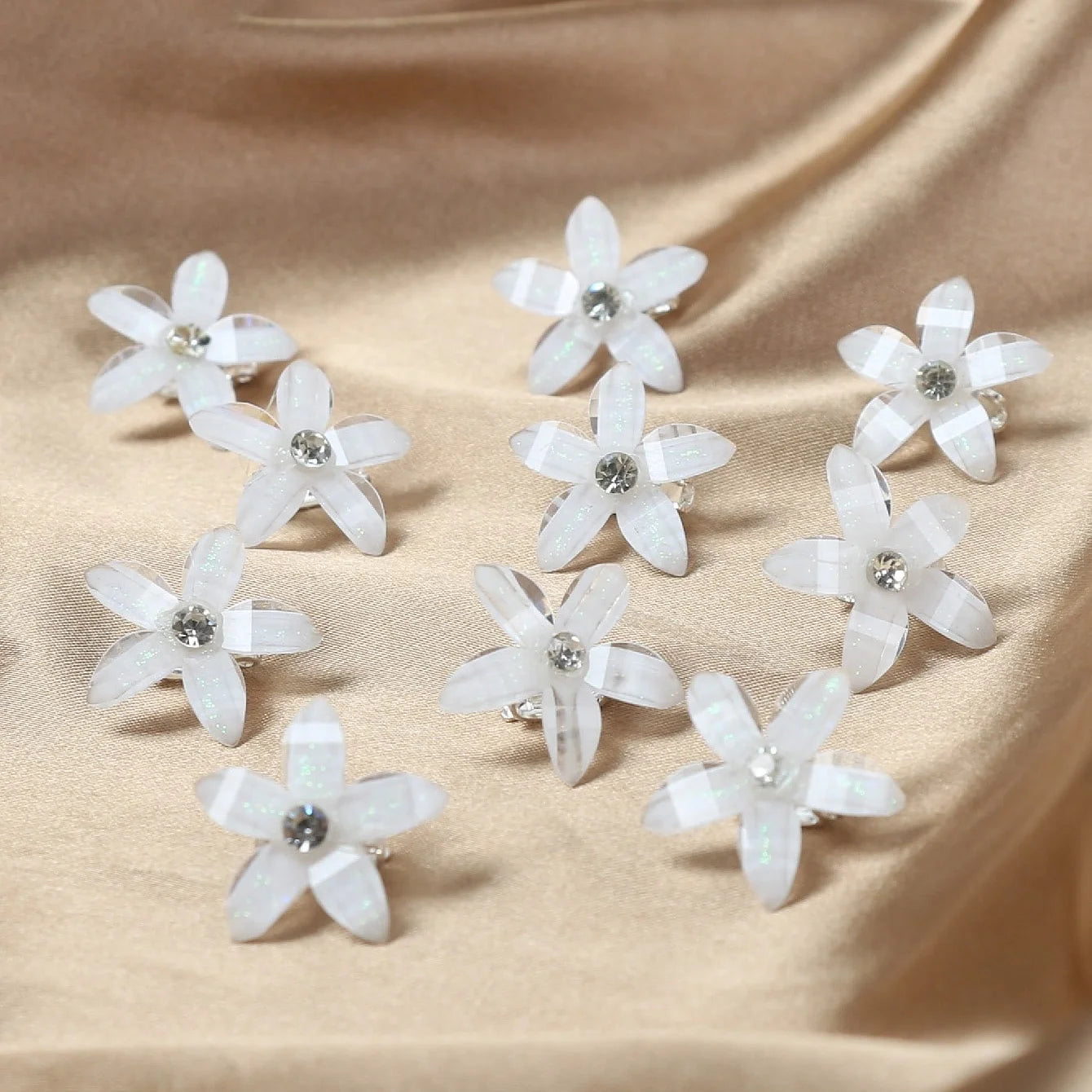 CowLost | 10pcs-set-hair-clip-braided-hair-small-flower |6