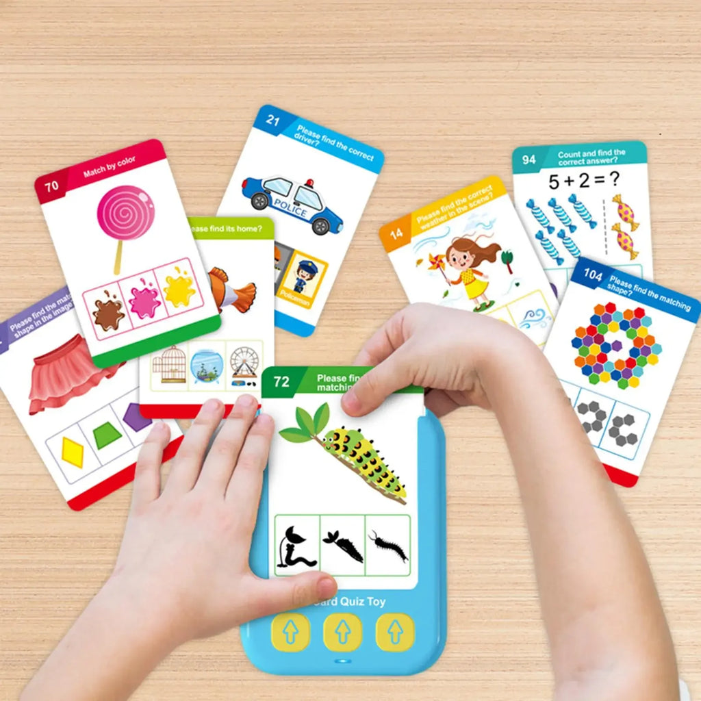 Talking Flash Cards Educational Toy for Kids Toddlers Ages 3-6 Easy Carry Classroom Learning