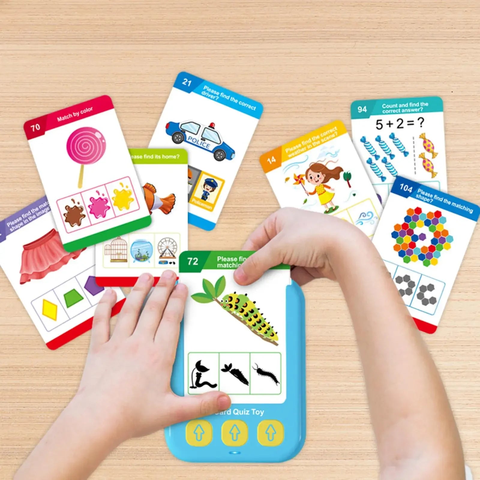 Talking Flash Cards Educational Toy for Kids Toddlers Ages 3-6 Easy Carry Classroom Learning