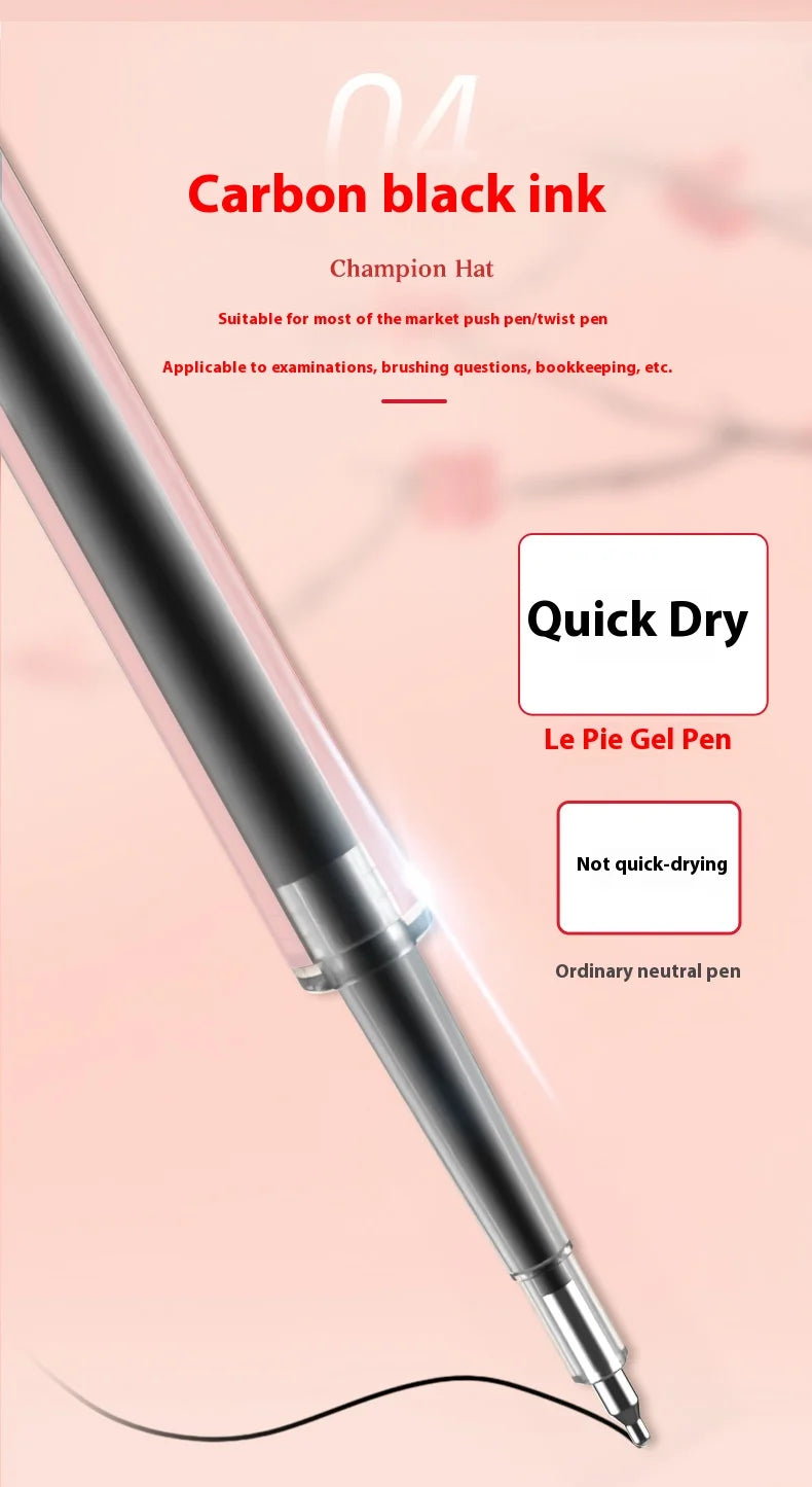 CowLost | product_id-4pcs-lopet-kawaii-lucky-hat-gel-pens-0-5mm-st-tip-quick-drying-refillable-large-capacity-ideal-for-school-exams |11