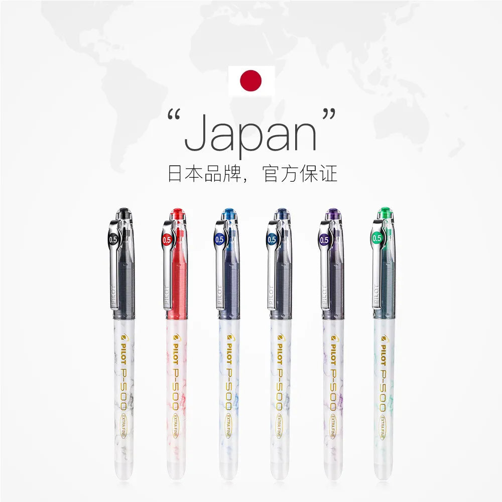 CowLost | product_id-pilot-p500-gold-series-0-5mm-gel-pen-6-colors-anti-smudge-marble-design-ideal-for-students-exams |6