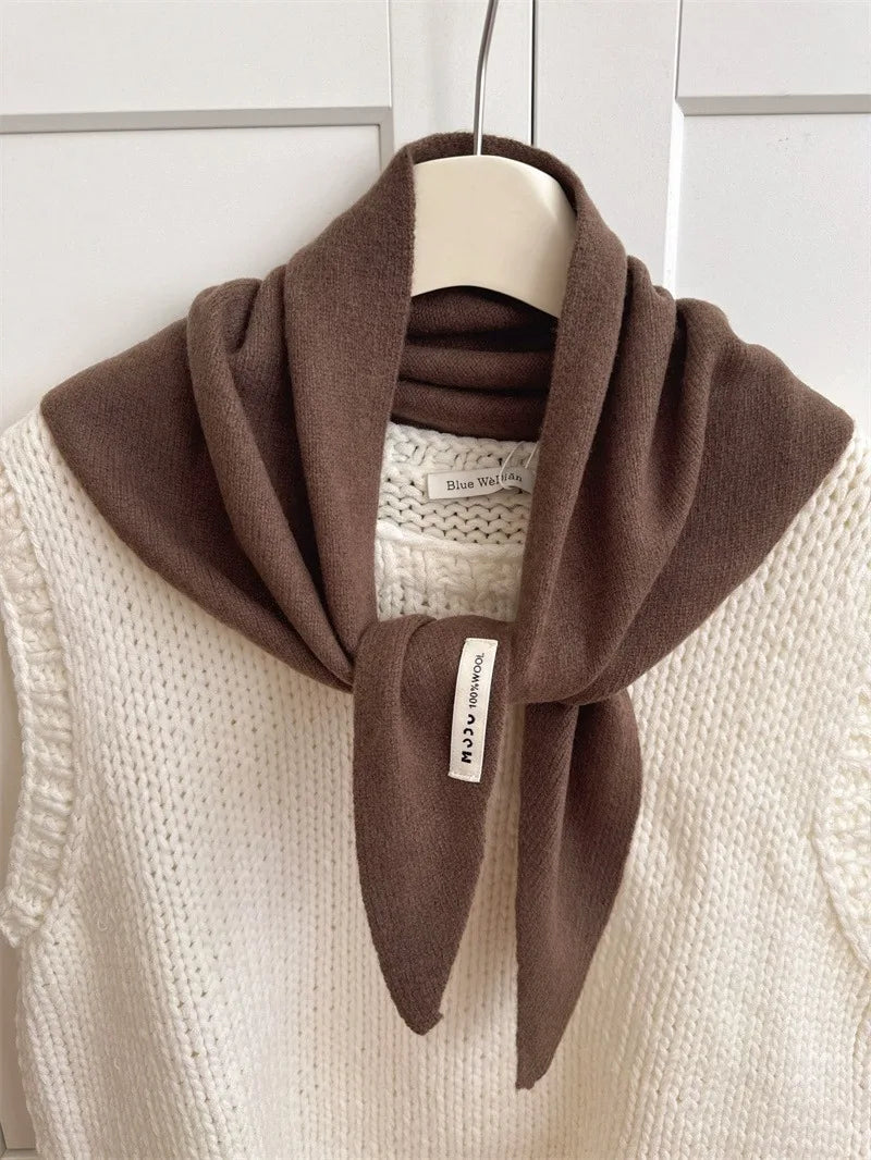 CowLost | british-korean-triangle-scarf-niche-wool-triangular |63